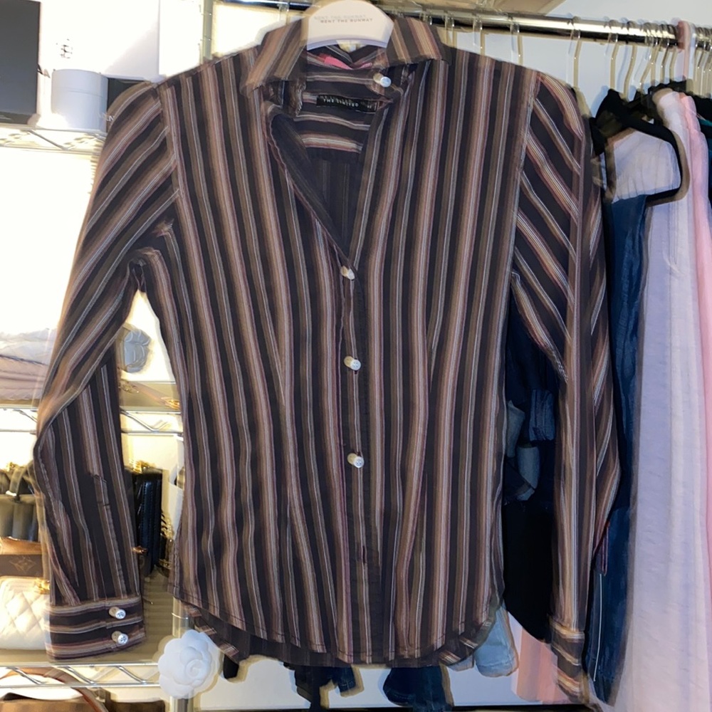Fun and Flattering Striped Work Shirt